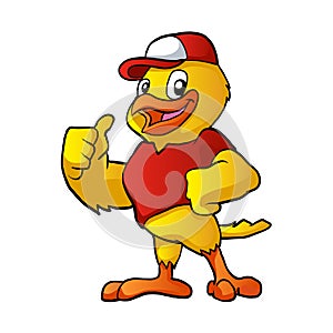 Yellow bird vector cartoon