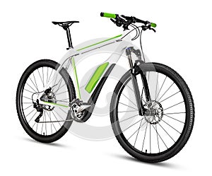 Yellow black 29er mountainbike with thick offroad tyres. bicycle mtb cross country aluminum, cycling sport transport concept