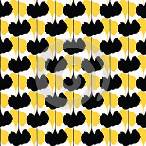 Yellow and Black Abstract Geo Shapes Decor