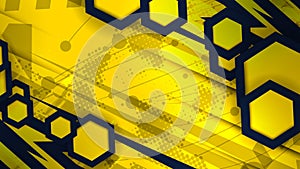 Yellow and Black Abstract Racing Background Vector