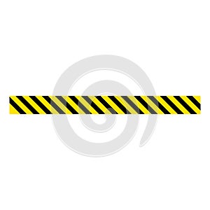 Yellow and black alert stripe icon. Barricade construction tape.