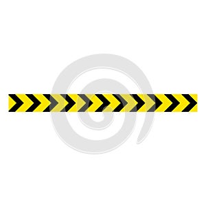 Yellow and black alert stripe icon. Barricade construction tape.