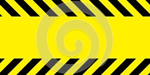 Yellow and black barricade tape