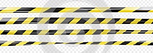 Yellow and black caution tape