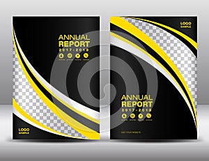 Yellow and black Cover template, cover annual report, cover design business brochure flyer, magazine covers, book cover