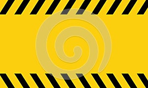 Yellow and black danger tape. Blank warning. Vector on isolated background. EPS 10