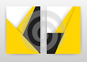 Yellow, black design for annual report, brochure, flyer, poster. Abstract yellow, black background vector illustration for flyer,