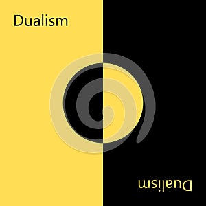 Yellow and black dualism symbol.