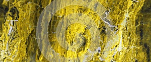 Yellow black gray white abstract marble granite natural stone texture background banner