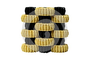 Yellow and black plastic gears