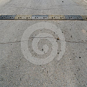 Yellow and black speed bump