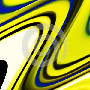 Yellow black yellow fluid sparkling forms shades forms abstract bright vivid background