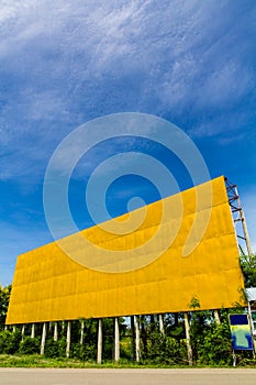 Yellow blank billboards