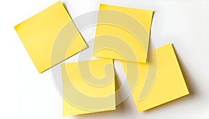 Yellow blank post-it notes