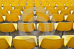 Yellow Bleacher Seats
