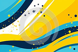 Yellow And Blue Abstract Background