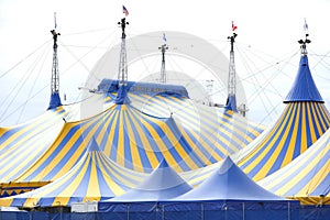 Yellow and Blue Circus Tent