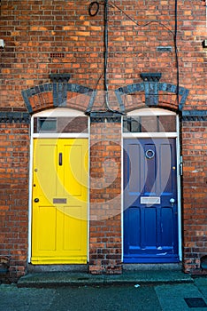 Yellow and blue doors