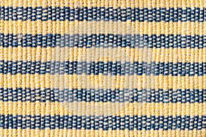 Yellow and blue fabric background texture