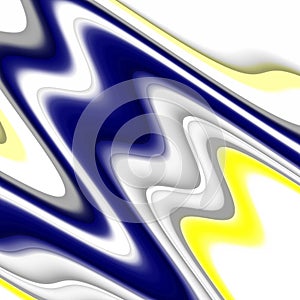 Yellow blue fluid shades waves forms. Abstract background