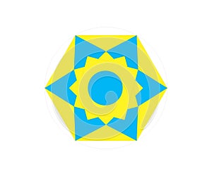 Yellow-blue geometric abstraction