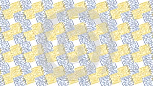 yellow blue line art doodle square pattern, motion