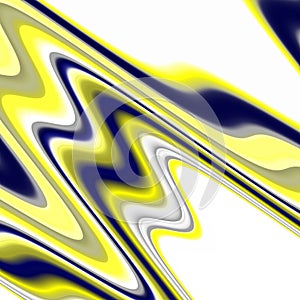 Yellow blue liquid lines texture forms. Abstract background