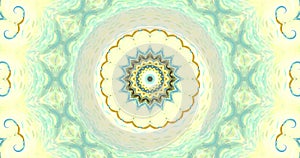 Yellow and blue mandala relaxing background video