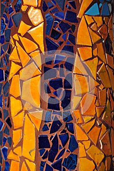 Yellow & Blue Mosaic Ceramic Tile