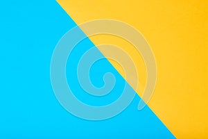 Yellow and blue two tone color paper background