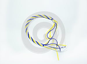 Yellow,blue and white bracelet diy