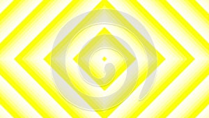 Yellow bold square simple flat geometric on white background loop. Quadratic radio waves endless creative animation. Foursquare