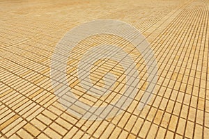 Yellow brick pavement