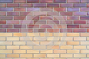 Yellow brick wall. Architectural background