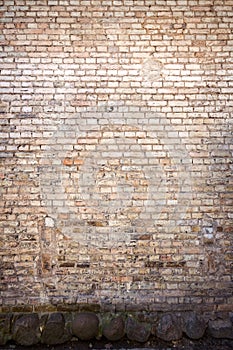 Yellow brick wall background