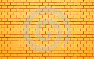 Yellow brick wall vector illustration background