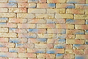 Yellow brickwork as a grunge wallpaper background