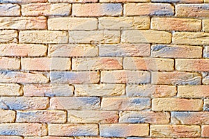 Yellow brickwork as a grunge wallpaper background