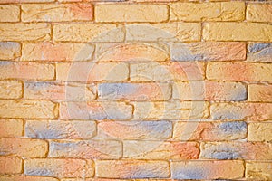 Yellow brickwork as a grunge wallpaper background