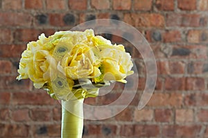 A yellow bridal bouquet