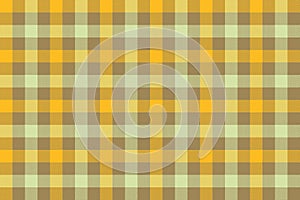 Yellow brown check fabric texture background seamless pattern