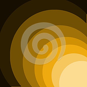 Yellow And Brown Circles Over Dark Background
