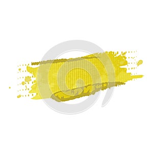 Yellow brush stoke asbtract element clipart
