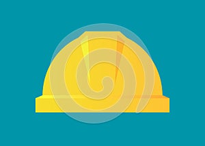 Yellow builder hard hat vector icon