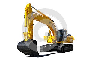 Yellow bulldozer photo