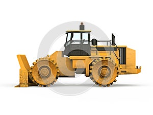 Yellow Bulldozer Isolated