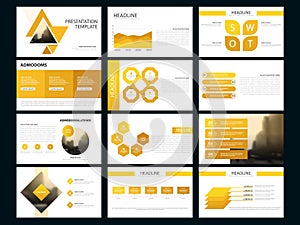 Yellow Bundle infographic elements presentation template. business annual report, brochure, leaflet, advertising flyer,