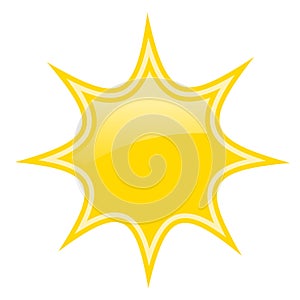 Yellow bursting star icon