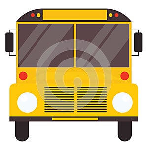 Yellow bus, icon