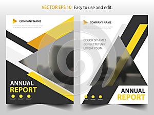 Yellow business Brochure Leaflet Flyer annual report template design, book cover layout design, abstract business presentation
